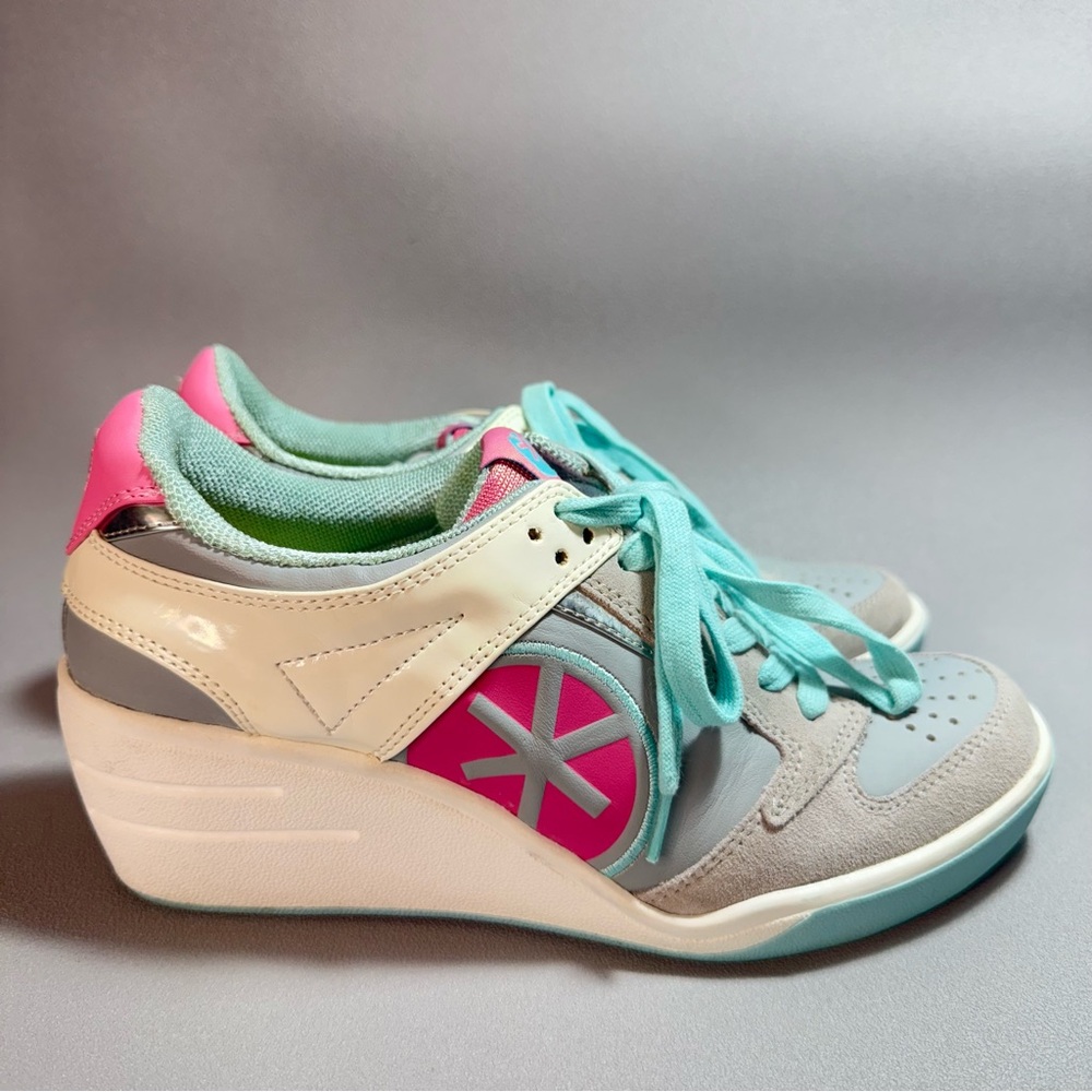 Steve Madden Gray and Pink Sneakers